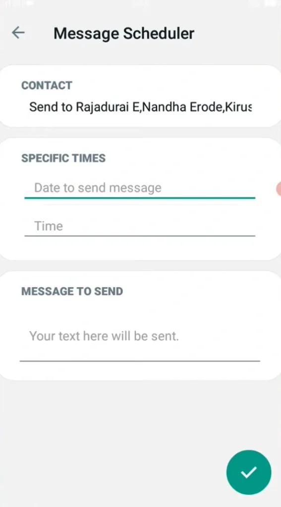 message scheduler